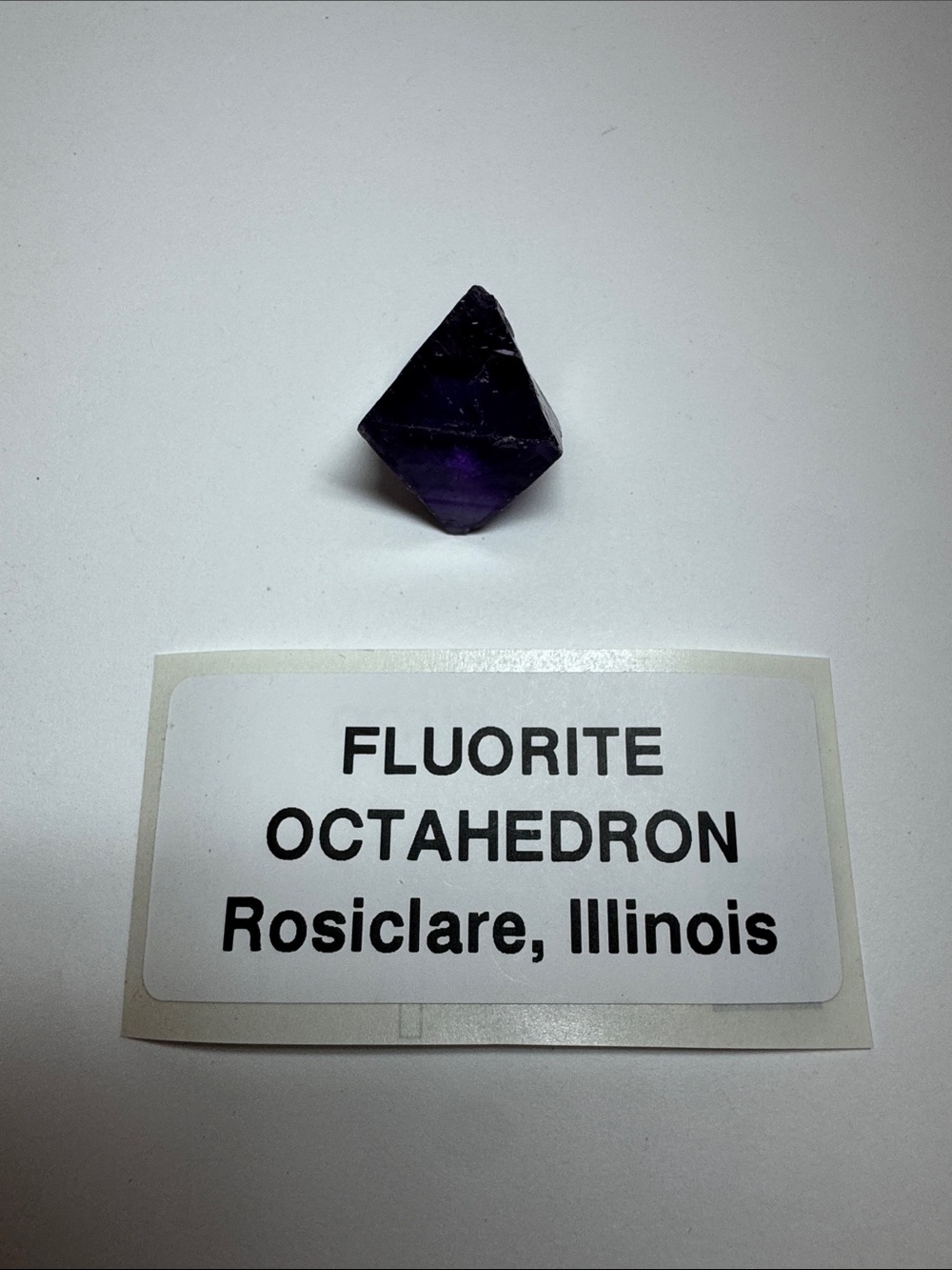 Fluorite Octahedron Crystal - Deep Purple